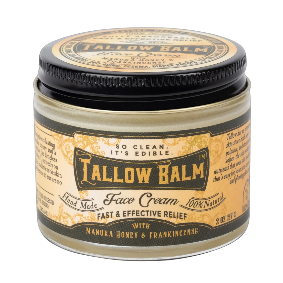 Tallow Face Cream with Manuka Honey & Castor Oil