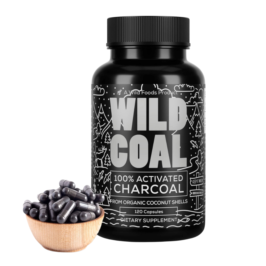 Wild Coal Activated Charcoal Capsules, 100ct
